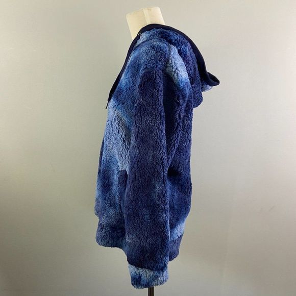 NWT TE VERDE Blue Tie Dye Teddy Bear Hoodie - Picture 4 of 9